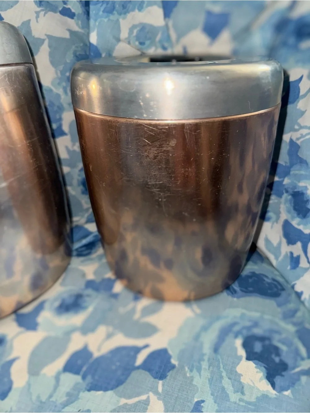 Vintage West Bend pink copper aluminum canister set